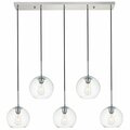 Cling Baxter 5 Lights Pendant Ceiling Light with Clear Glass Chrome CL2954164
